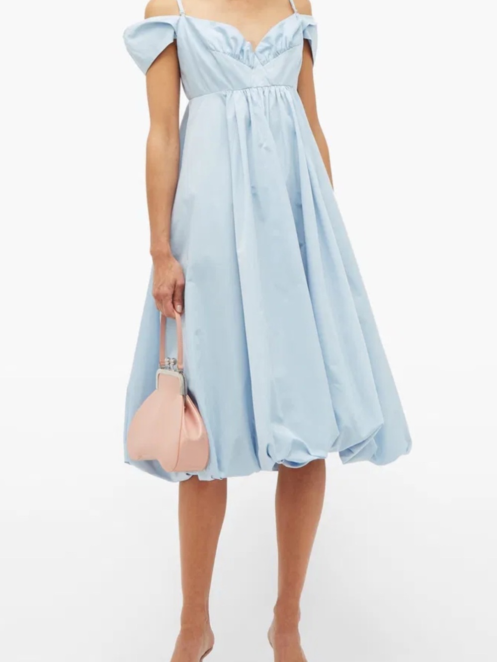 RARE Simone Rocha Powder Blue Bubble Hem Midi Dress | Retail £1,249 | Couture